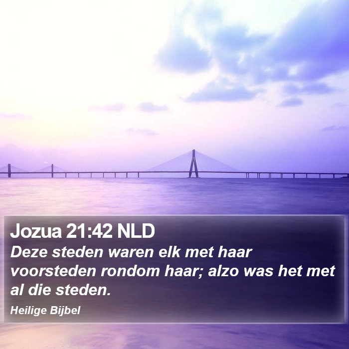 Jozua 21:42 NLD Bible Study