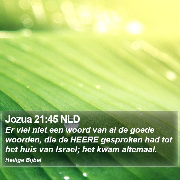 Jozua 21:45 NLD Bible Study