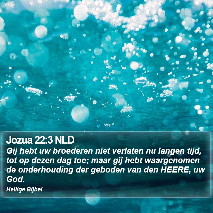 Jozua 22:3 NLD Bible Study