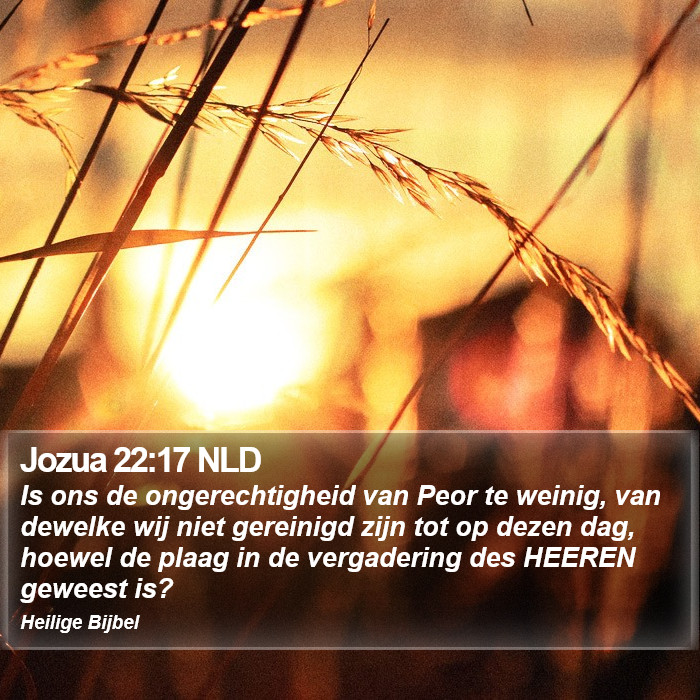 Jozua 22:17 NLD Bible Study