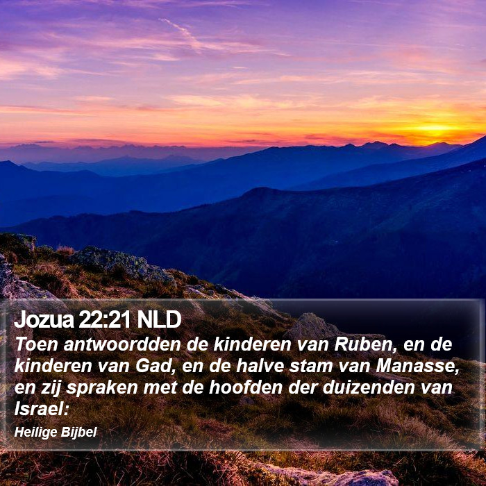 Jozua 22:21 NLD Bible Study