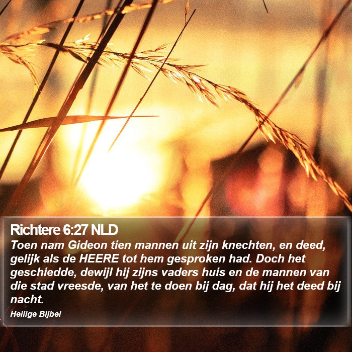 Richtere 6:27 NLD Bible Study
