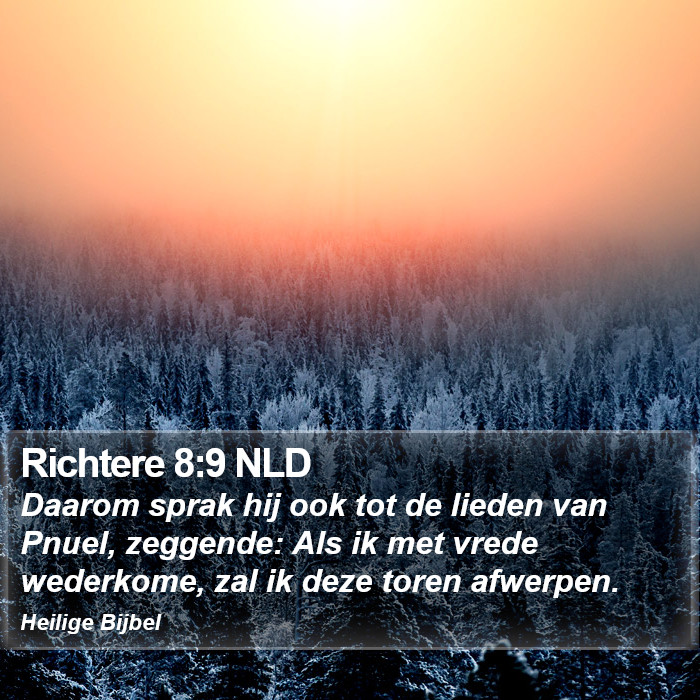 Richtere 8:9 NLD Bible Study