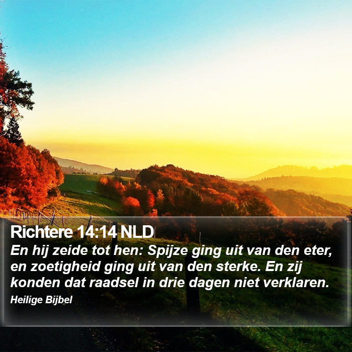 Richtere 14:14 NLD Bible Study