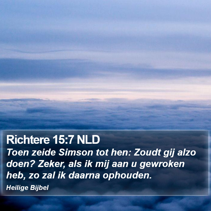 Richtere 15:7 NLD Bible Study