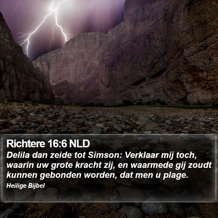 Richtere 16:6 NLD Bible Study