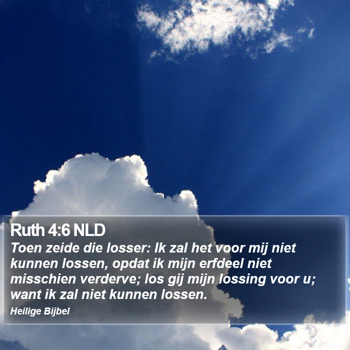 Ruth 4:6 NLD Bible Study