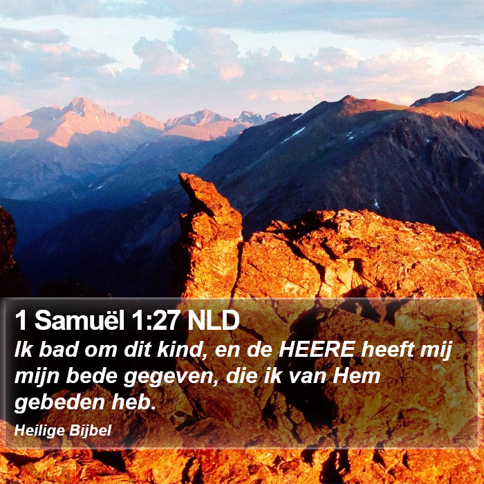 1 Samuël 1:27 NLD Bible Study