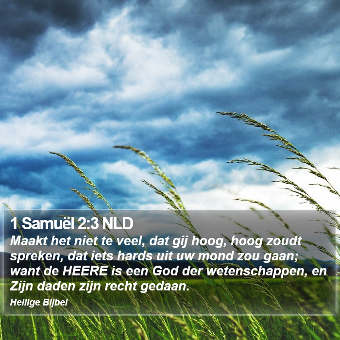 1 Samuël 2:3 NLD Bible Study