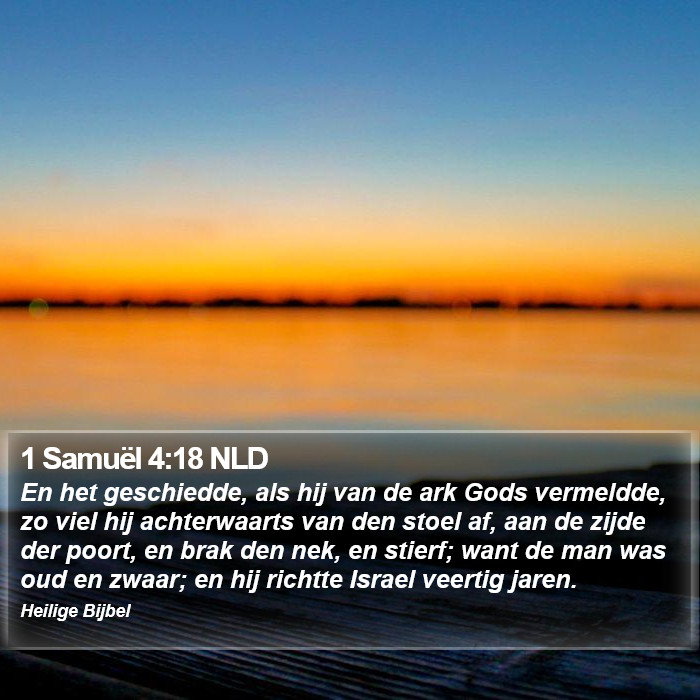 1 Samuël 4:18 NLD Bible Study