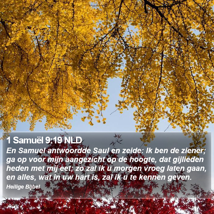 1 Samuël 9:19 NLD Bible Study