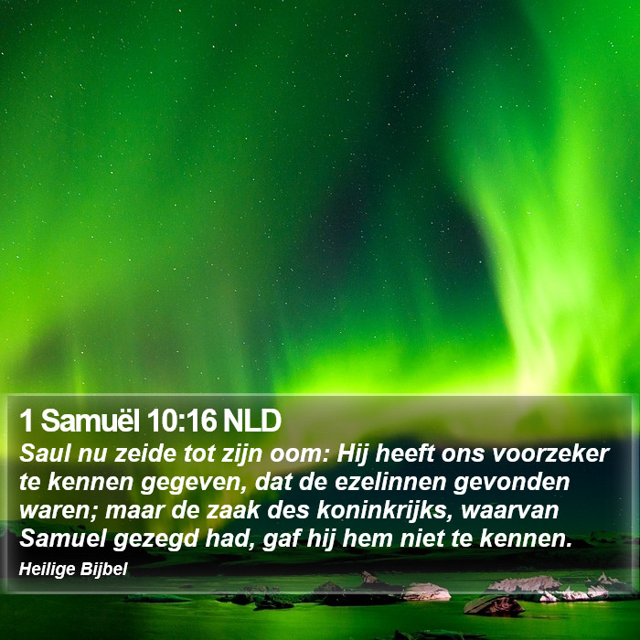 1 Samuël 10:16 NLD Bible Study