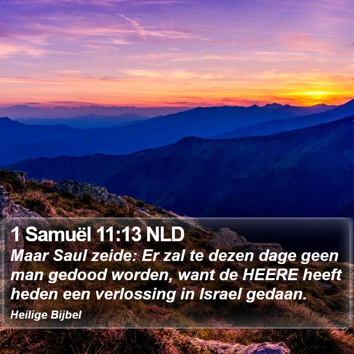 1 Samuël 11:13 NLD Bible Study