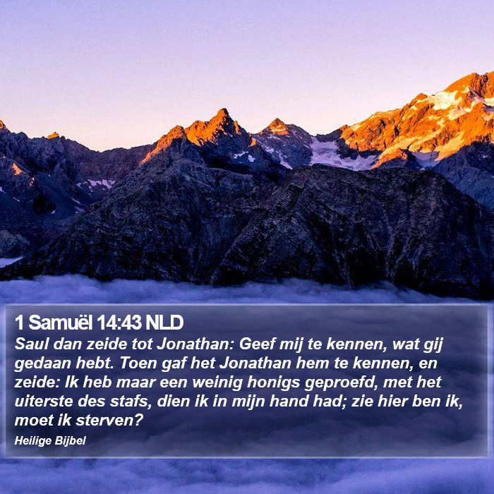 1 Samuël 14:43 NLD Bible Study