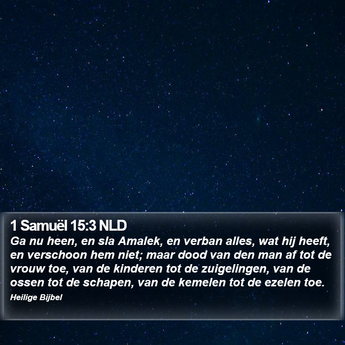 1 Samuël 15:3 NLD Bible Study