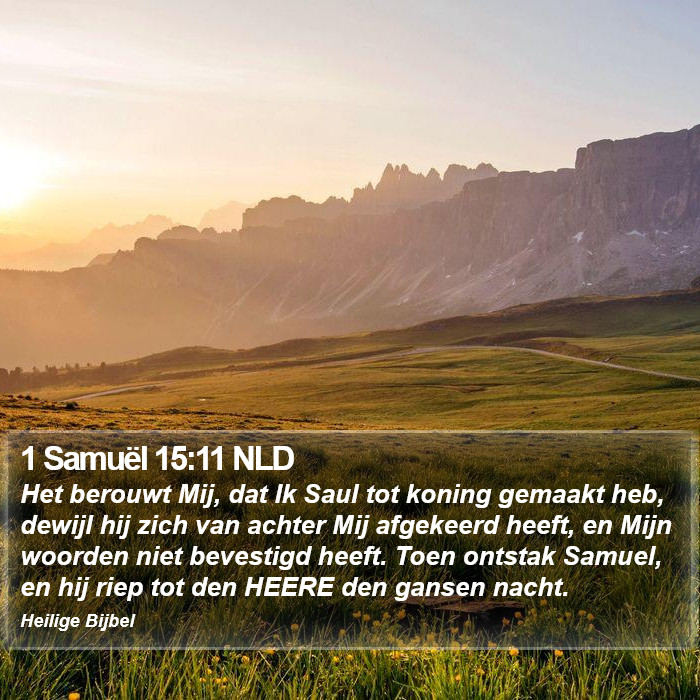 1 Samuël 15:11 NLD Bible Study