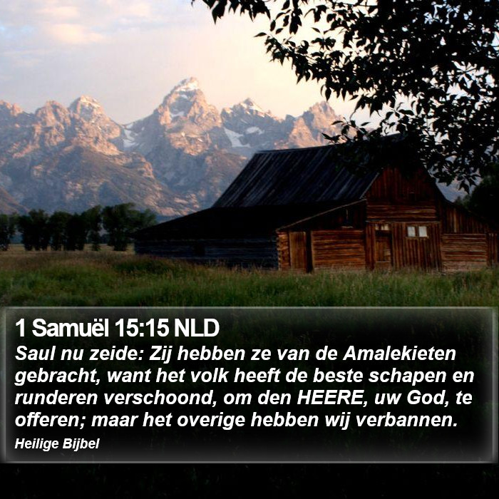 1 Samuël 15:15 NLD Bible Study