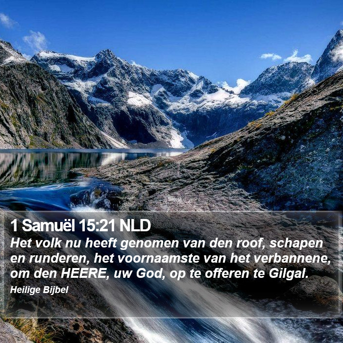 1 Samuël 15:21 NLD Bible Study