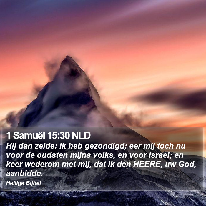 1 Samuël 15:30 NLD Bible Study