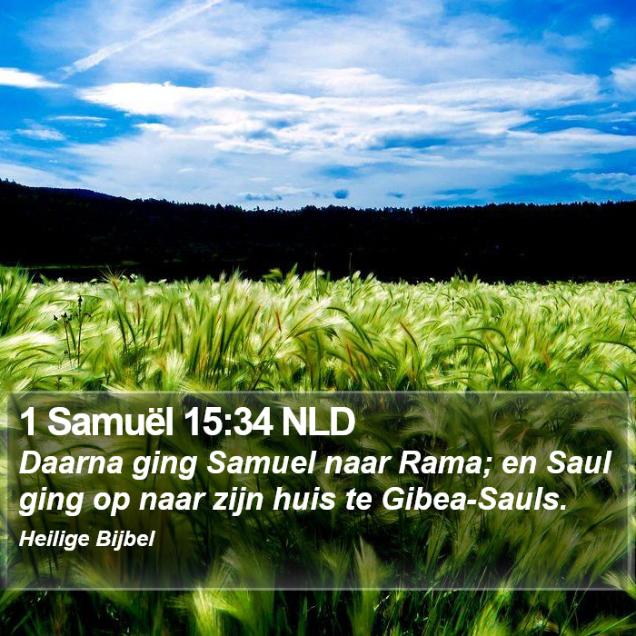 1 Samuël 15:34 NLD Bible Study