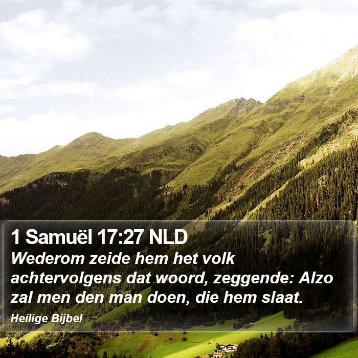 1 Samuël 17:27 NLD Bible Study