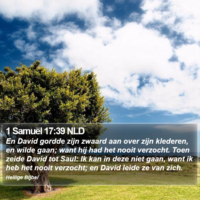 1 Samuël 17:39 NLD Bible Study