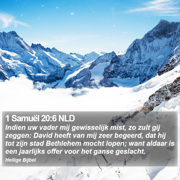 1 Samuël 20:6 NLD Bible Study