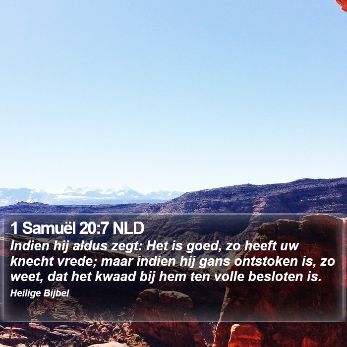 1 Samuël 20:7 NLD Bible Study