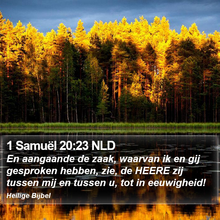 1 Samuël 20:23 NLD Bible Study