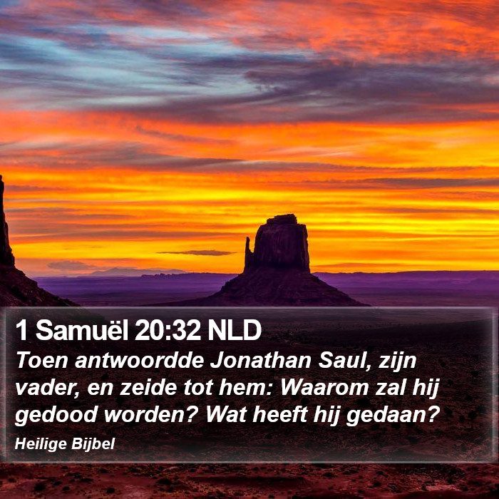 1 Samuël 20:32 NLD Bible Study