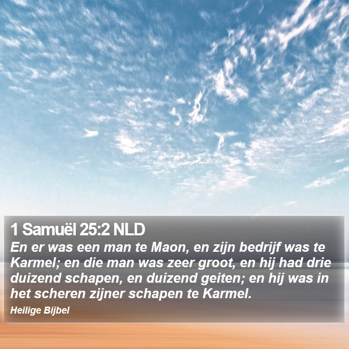 1 Samuël 25:2 NLD Bible Study