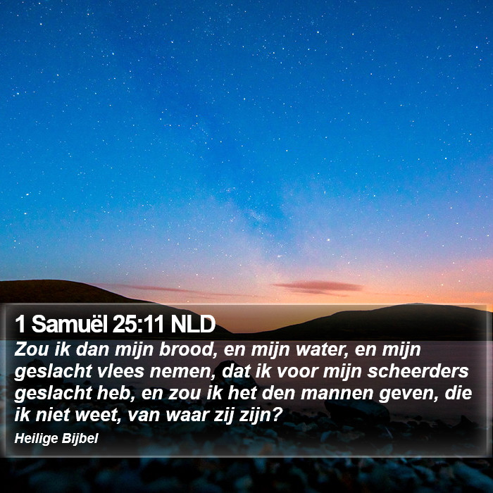 1 Samuël 25:11 NLD Bible Study