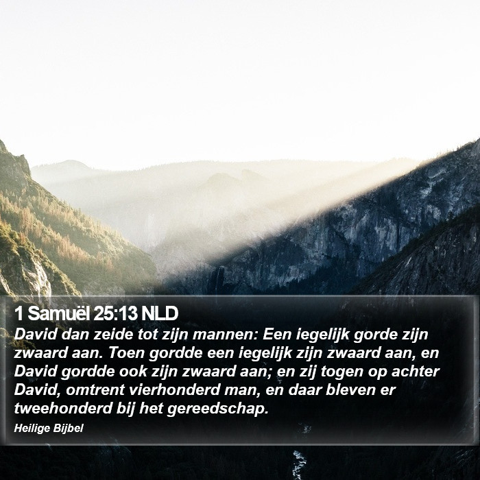 1 Samuël 25:13 NLD Bible Study