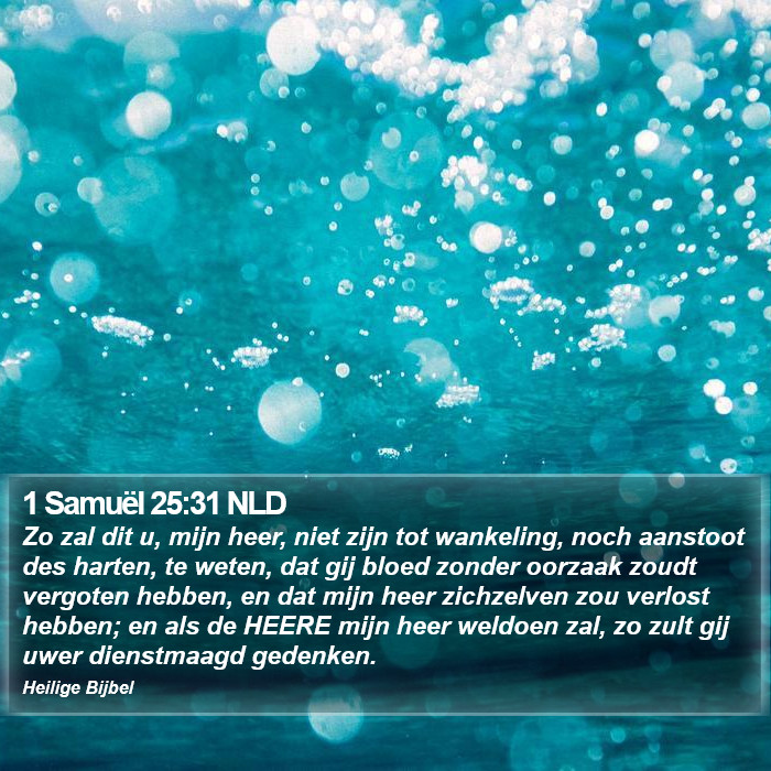 1 Samuël 25:31 NLD Bible Study