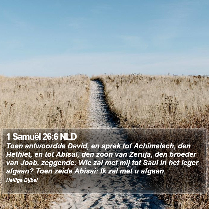 1 Samuël 26:6 NLD Bible Study