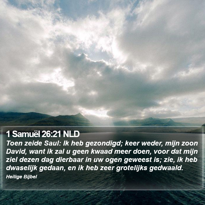 1 Samuël 26:21 NLD Bible Study