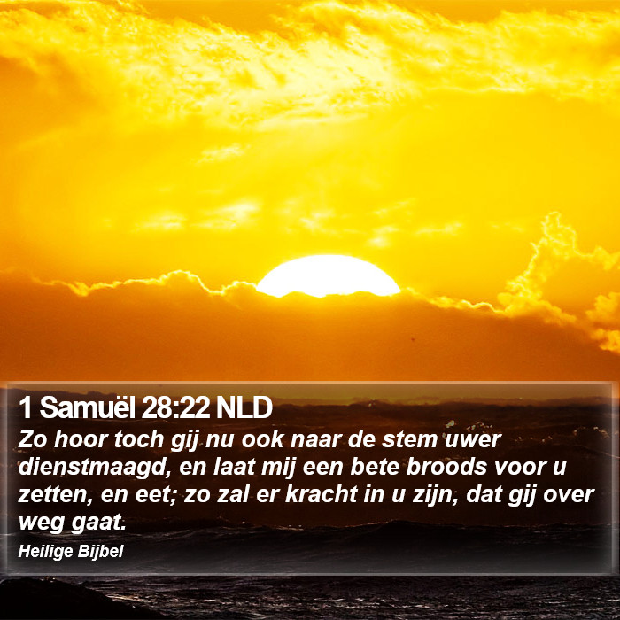 1 Samuël 28:22 NLD Bible Study