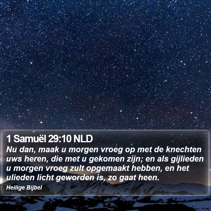 1 Samuël 29:10 NLD Bible Study