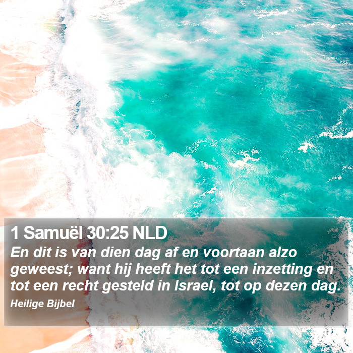 1 Samuël 30:25 NLD Bible Study