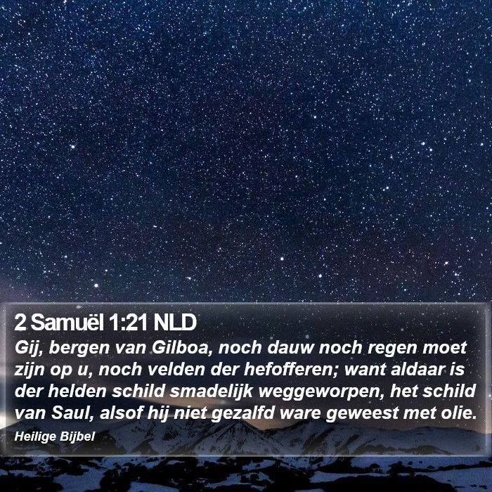 2 Samuël 1:21 NLD Bible Study