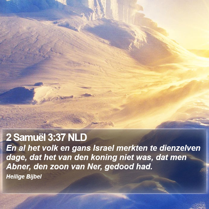 2 Samuël 3:37 NLD Bible Study