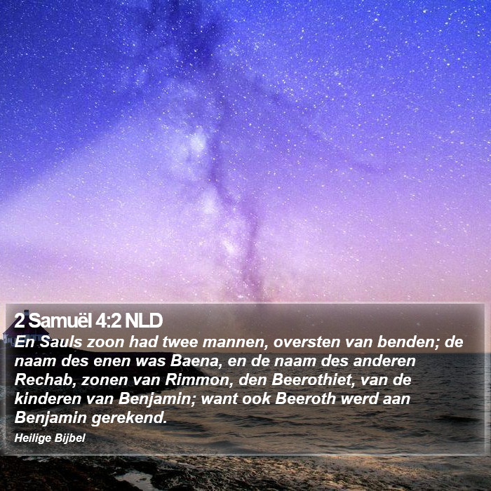 2 Samuël 4:2 NLD Bible Study