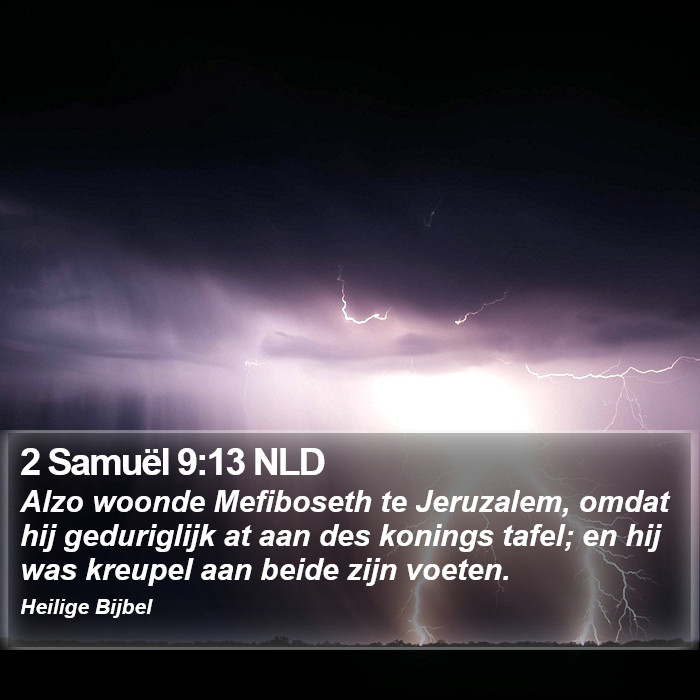 2 Samuël 9:13 NLD Bible Study