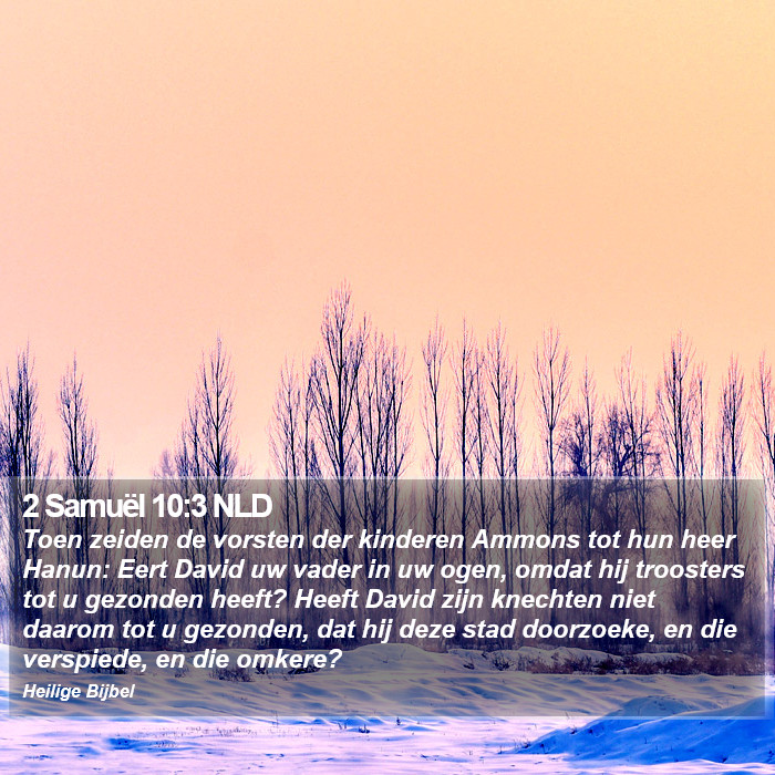 2 Samuël 10:3 NLD Bible Study