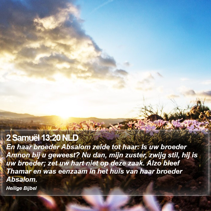 2 Samuël 13:20 NLD Bible Study