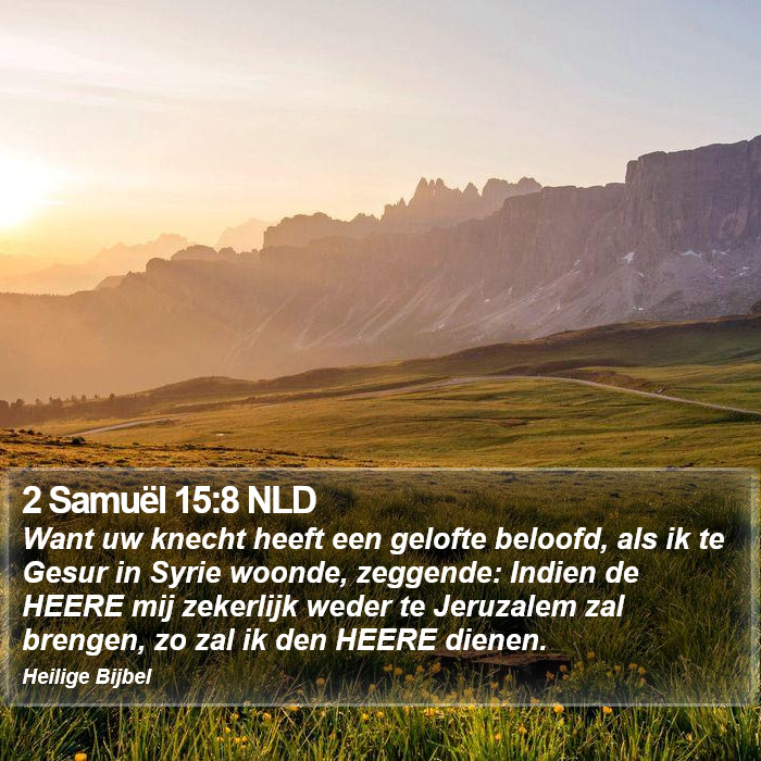 2 Samuël 15:8 NLD Bible Study