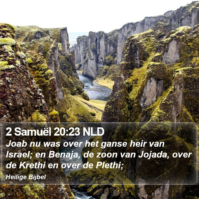 2 Samuël 20:23 NLD Bible Study