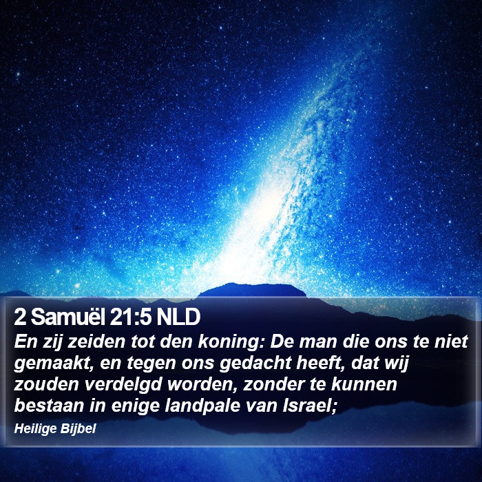 2 Samuël 21:5 NLD Bible Study