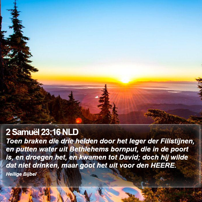2 Samuël 23:16 NLD Bible Study