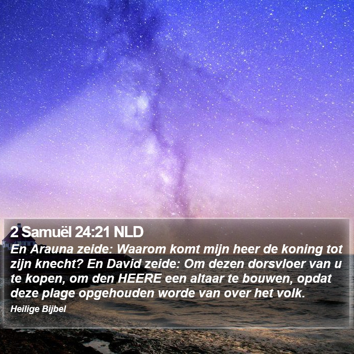 2 Samuël 24:21 NLD Bible Study